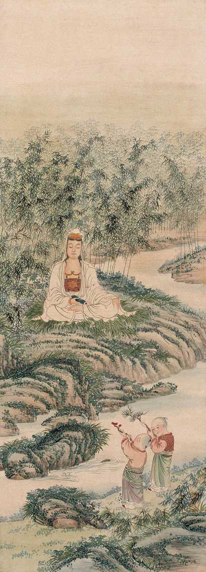 佚名 紫竹仙趿 立轴